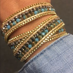 Nakamol beaded wrap bracelet